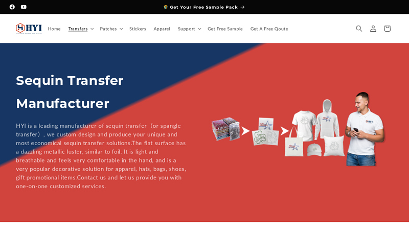 Sequin Transfer Manufacturer custom t-shirts