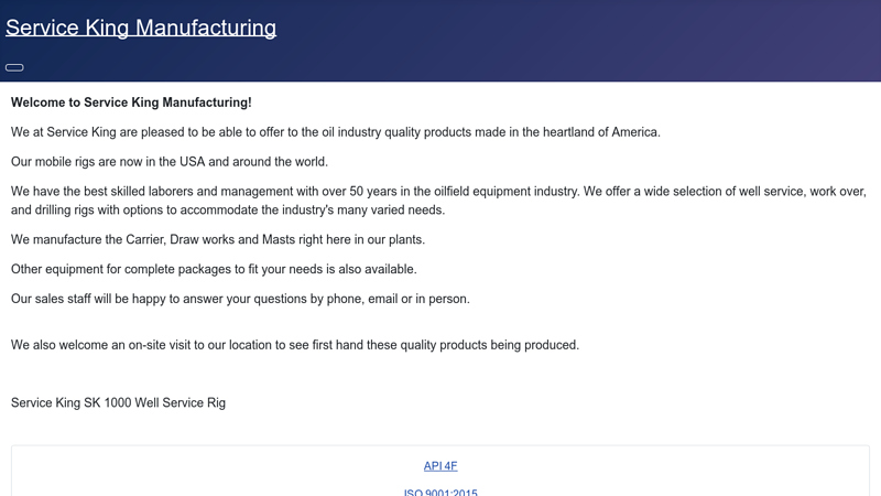 Service King Manufacturing