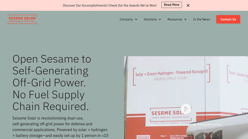 Sesame Solar: Energy Resilient Off