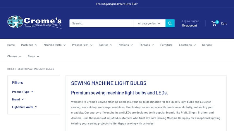 SEWING MACHINE LIGHT BULBS