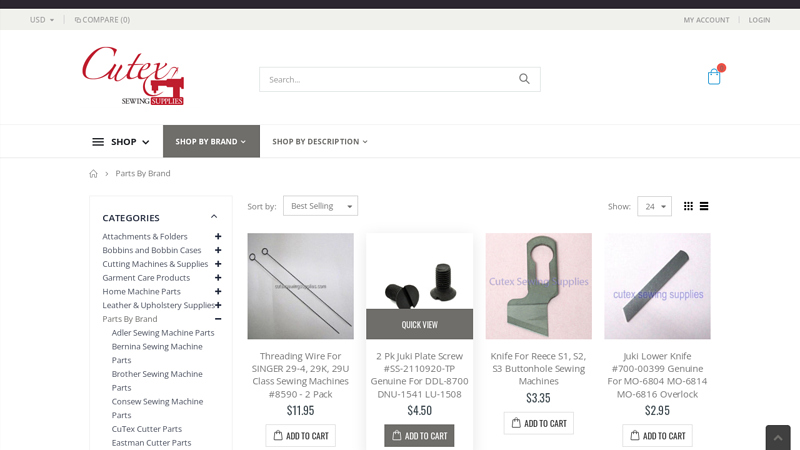 Sewing Machine Parts by Maker