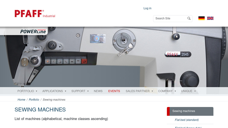 Sewing machines — English