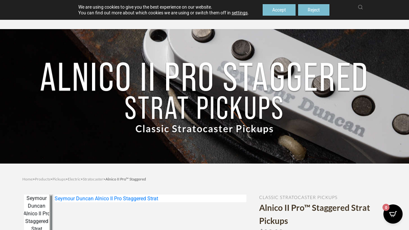 Seymour Duncan Alnico II Pro™ Staggered Strat Pickups