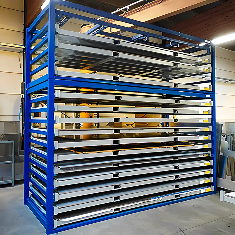Sheet Metal Storage Racks Solve Floor Space Problems