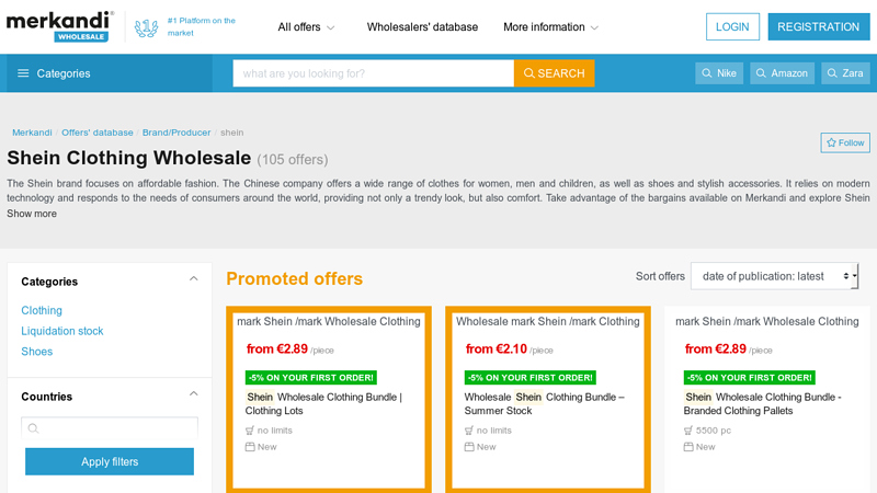 Shein Wholesale Suppliers & Distributors