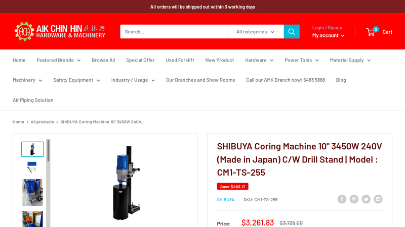 SHIBUYA Coring Machine 10
