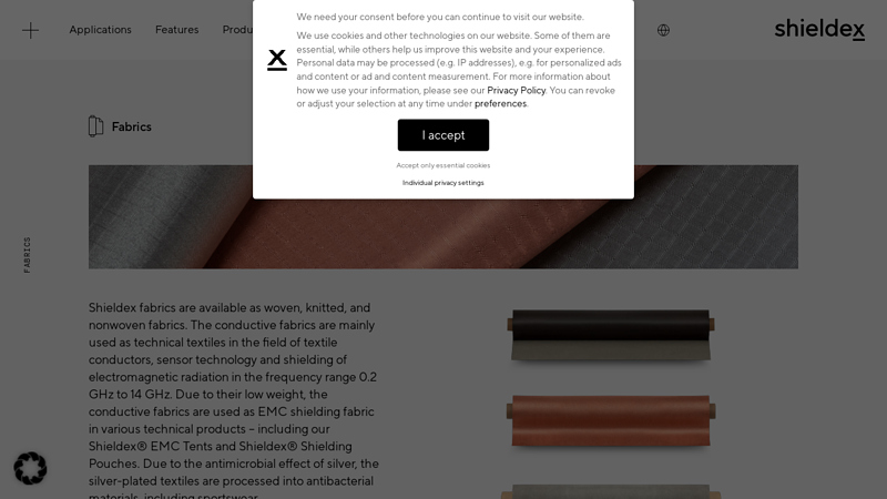 Shieldex EMI/RF/EMC Shielding Fabric and Materials