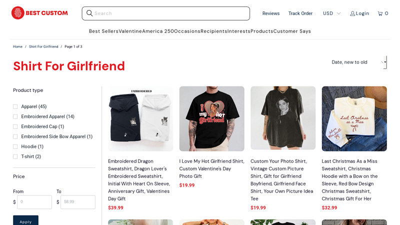 Shirt For Girlfriend custom t-shirts