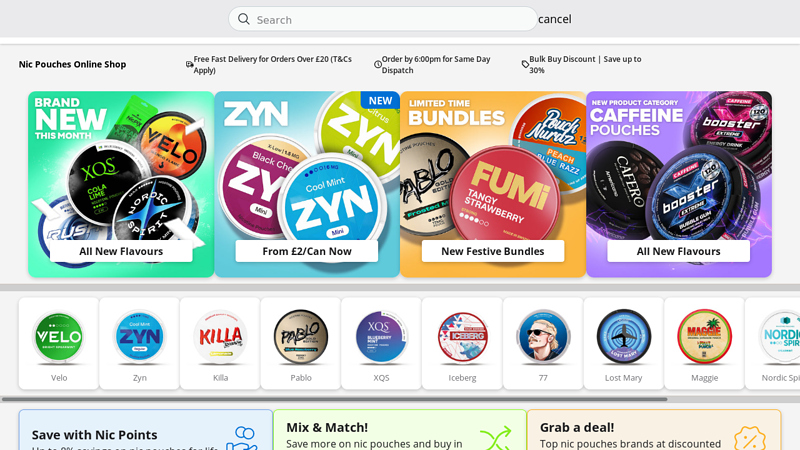 Shop 300+ Nicotine Pouches