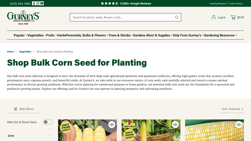 Shop Bulk Corn Seed for Planting