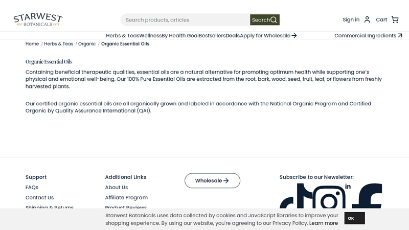 Shop Bulk Organic Essential Oils