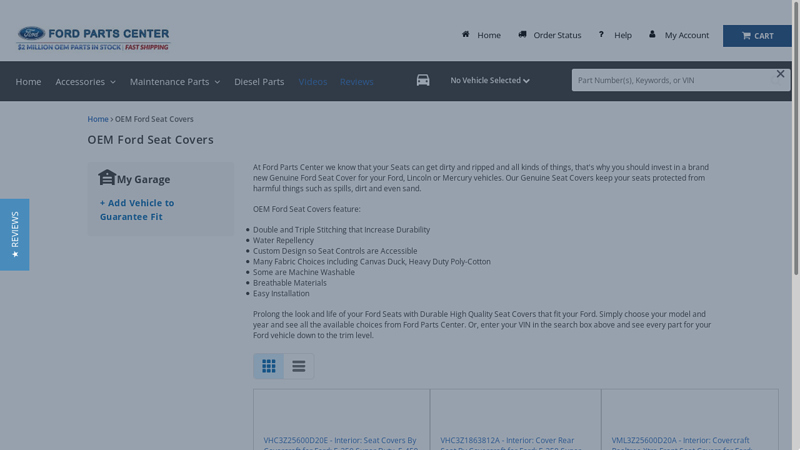 Shop Genuine Ford Seat Covers Online