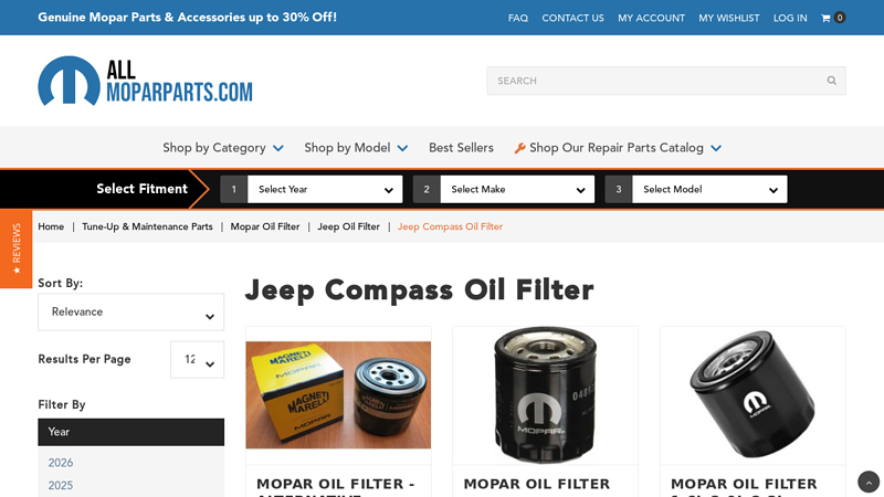 Shop Jeep Compass Oil Filter