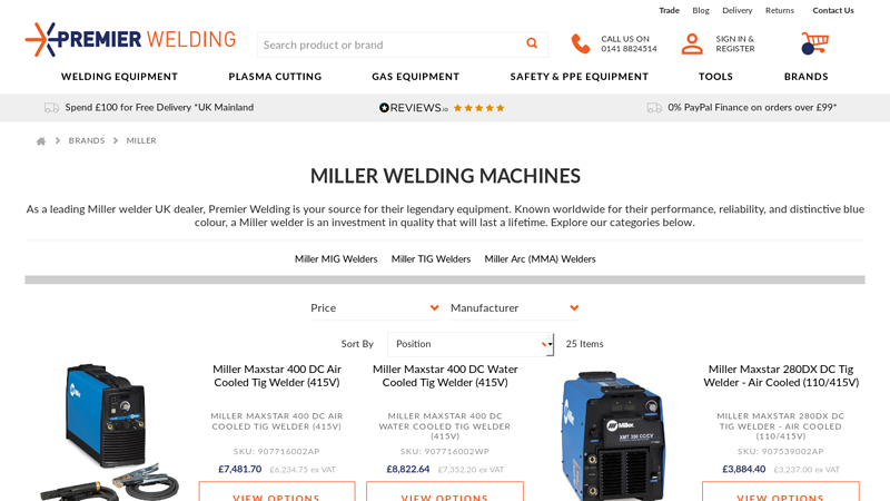 Shop Miller Welders UK