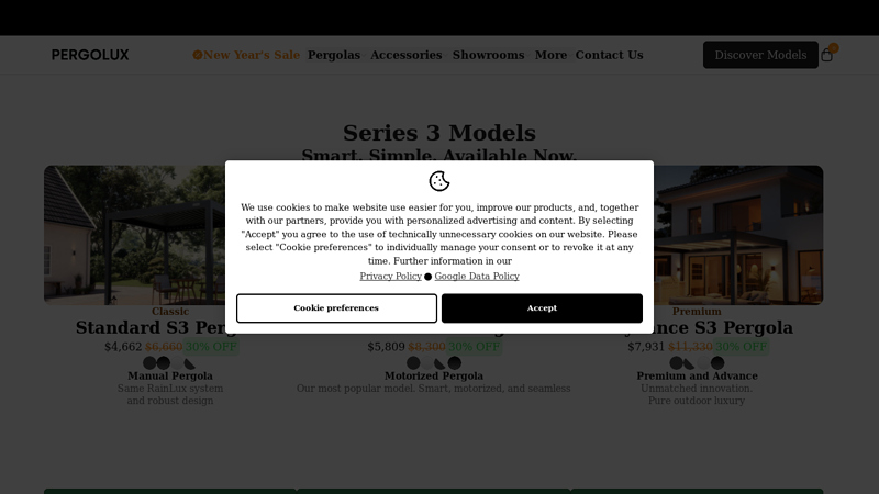 Shop Modern Aluminum Pergola Kits & Louvered Pergolas