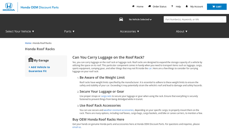 Shop OEM Roof Racks Online