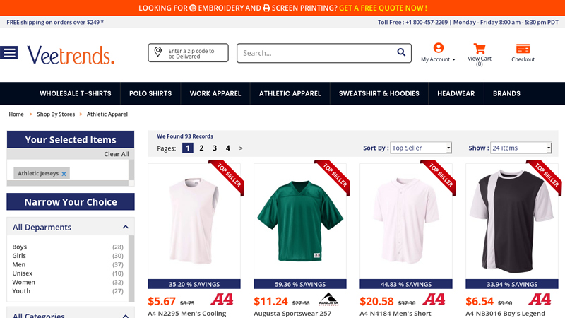 Shop Wholesale Athletic Jerseys