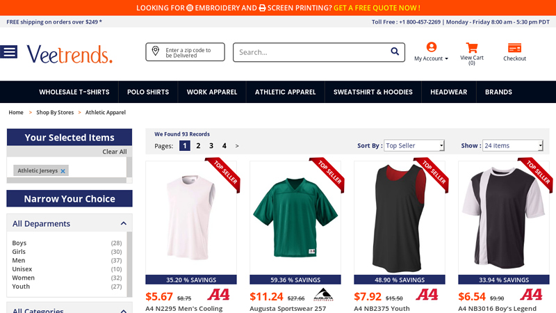 Shop Wholesale Athletic Jerseys