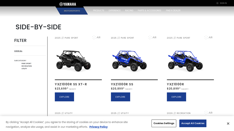 SIDE-BY-SIDE Product Lineup