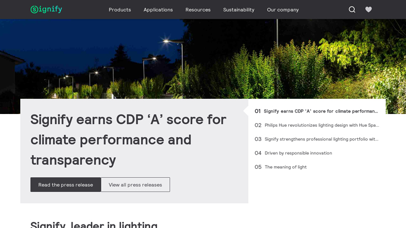 Signify, leader in lighting