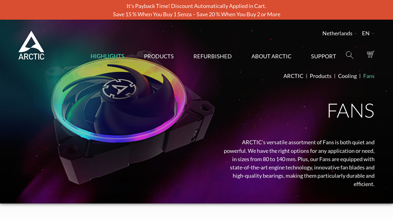 Silent Fans in Various Sizes and any use cases