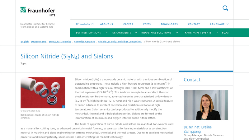 Silicon Nitride (Si3N4) and Sialons