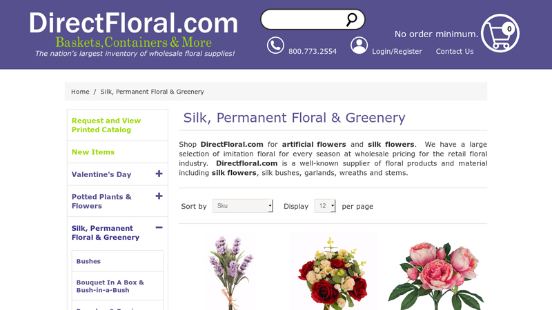 Silk, Permanent Floral & Greenery