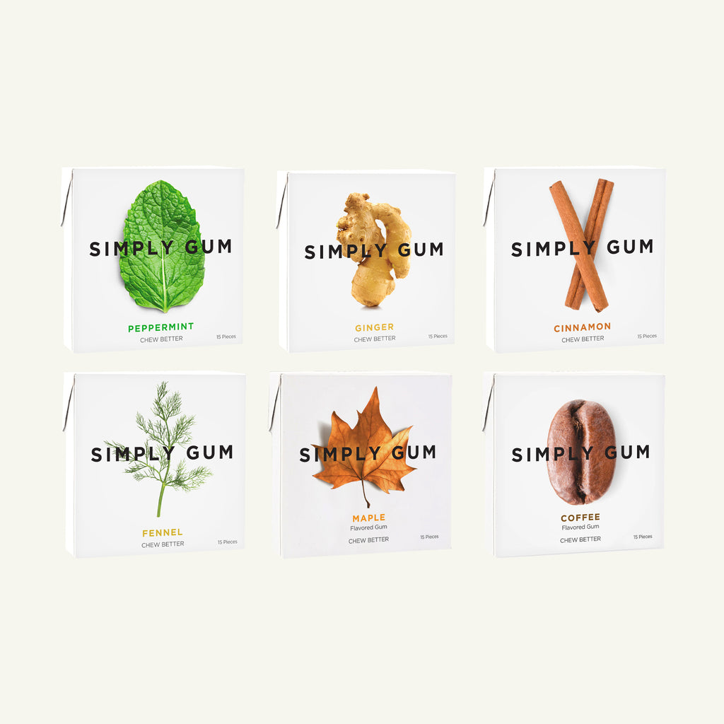 Simply Gum Natural Chewing Gum, Mints, Chocolates, and Fruit Bites
