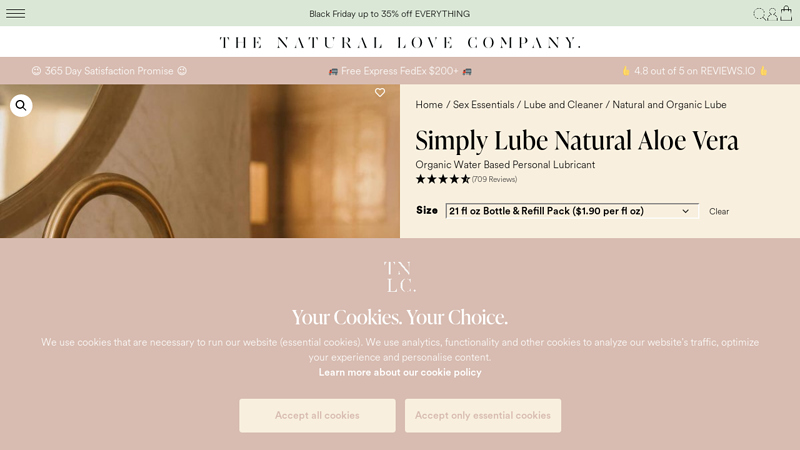 Simply Lube, an Organic Lubricant by The Natural Love Company