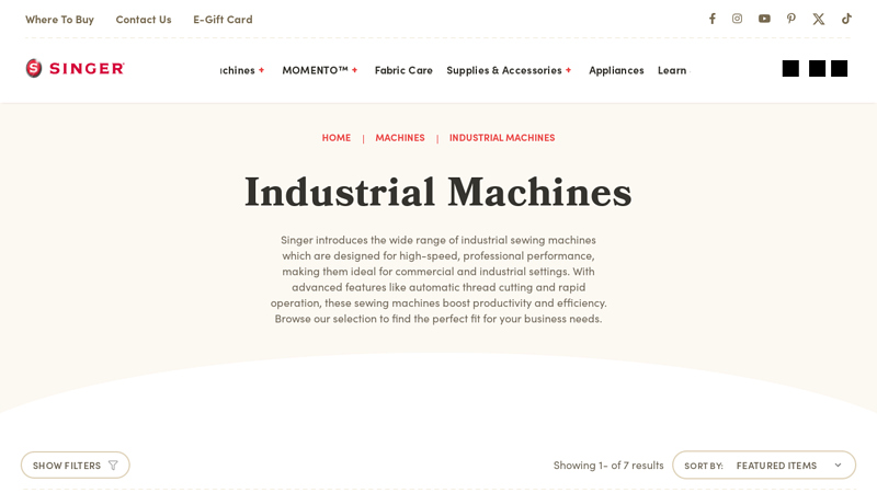 Singer Industrial Sewing Machines