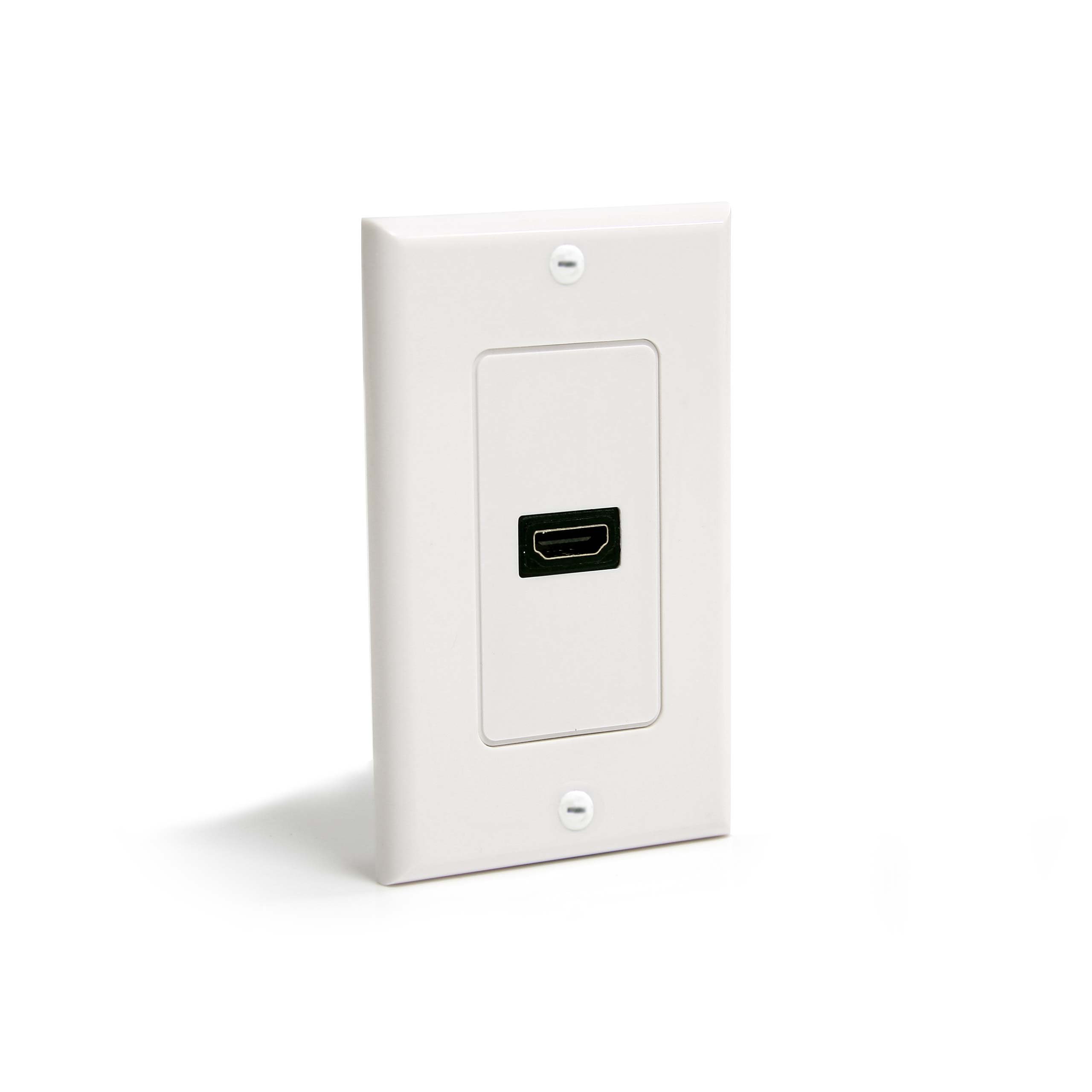 Single Outlet Female HDMI Wall Plate White