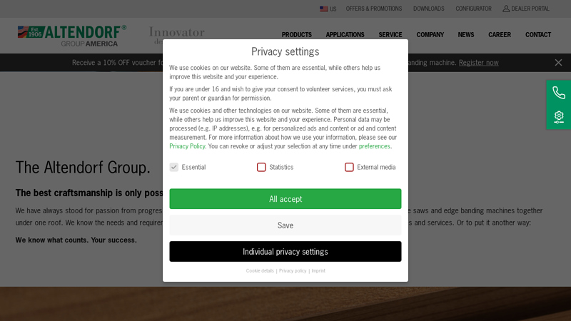 Sliding table saws and edge banding machines