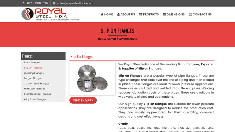 Slip on Flanges Manufacturer