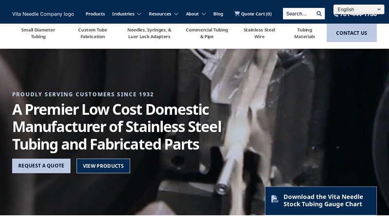 Small Diameter Tubing & Cannula Needle Manufacturer