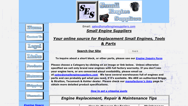 Small Engine Suppliers