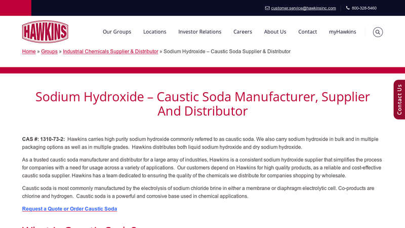 Sodium Hydroxide – Caustic Soda Supplier & Distributor