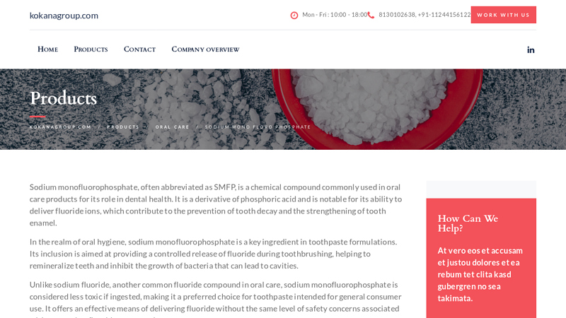 Sodium mono floro phosphate