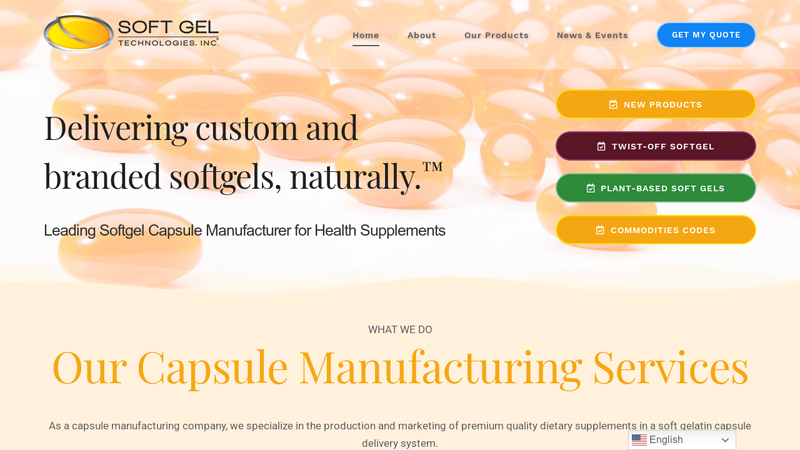 Soft Gelatin Capsule Supplement Manufacturing