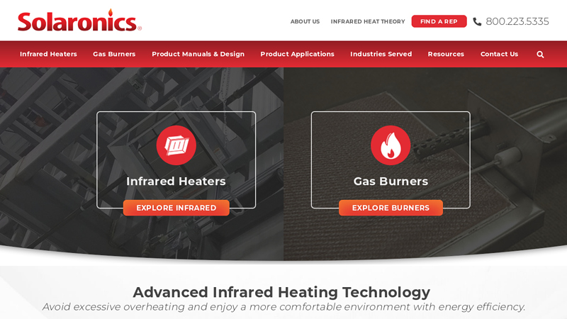 Solaronics: Infrared Heaters Manufacturer
