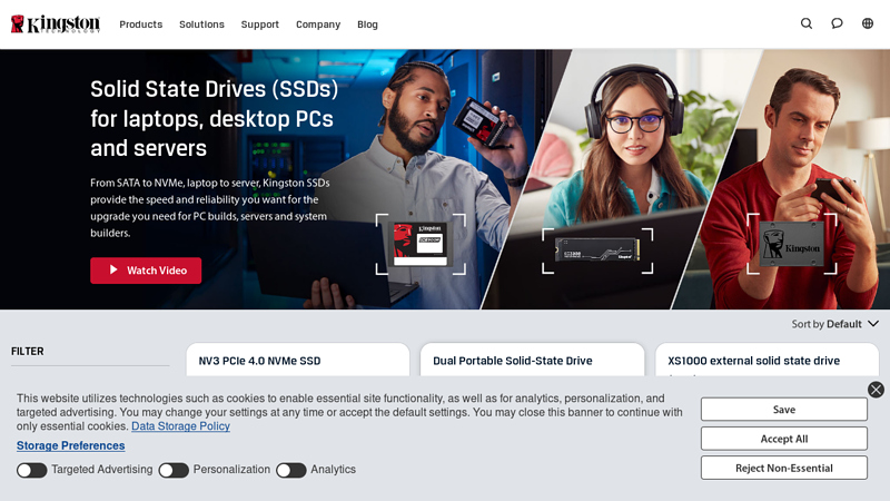 Solid State Drives (SSDs) for Laptops, Desktop PCs, and Servers