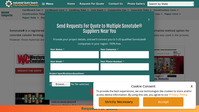 Sonotube Suppliers & Companies