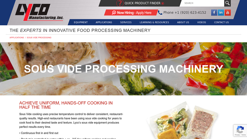 Sous Vide Processing