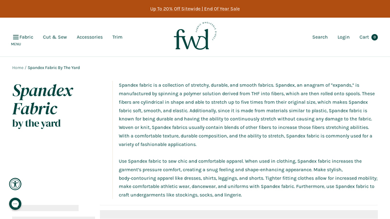 Spandex Fabric By The Yard