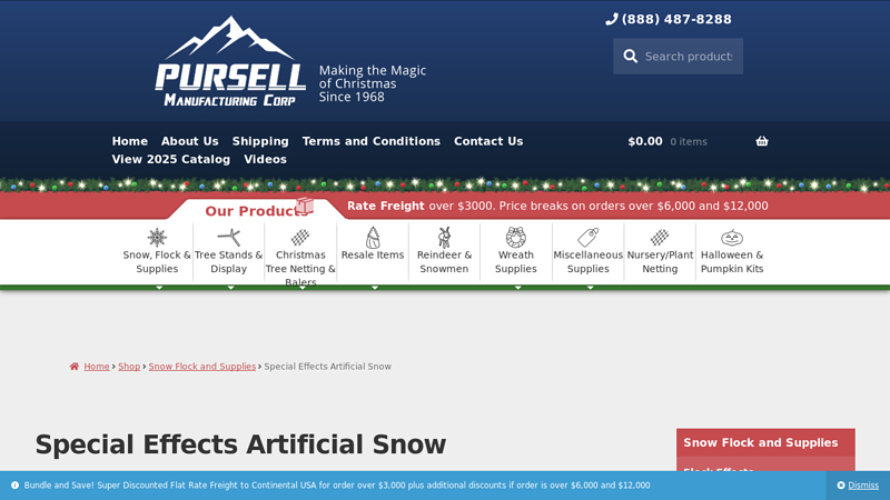 Special Effects Artificial Snow