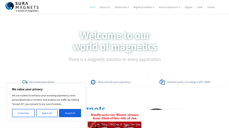 Specialists in magnetic sensor & plastic bonded magnets