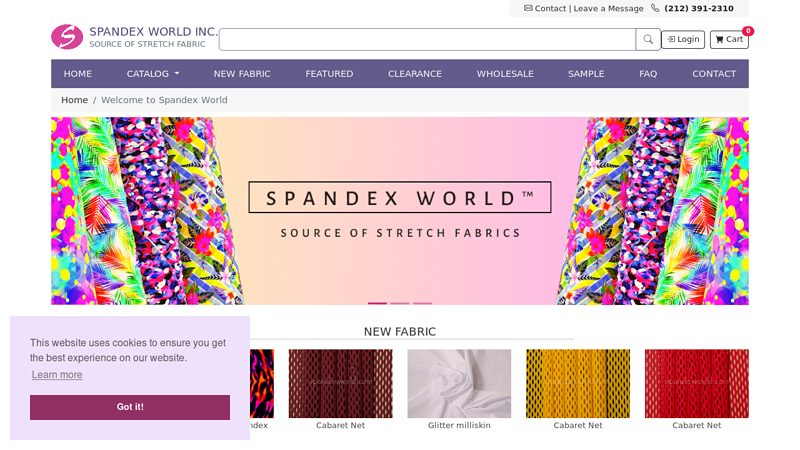 Specializing in high quality Spandex fabric.