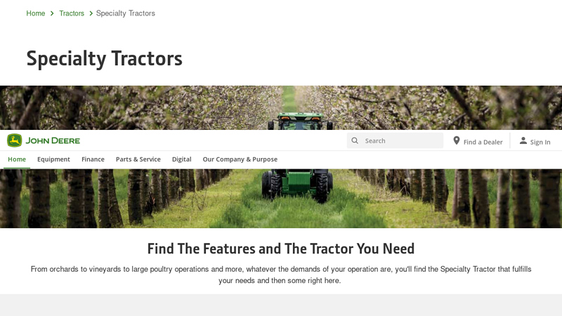 Specialty Tractors