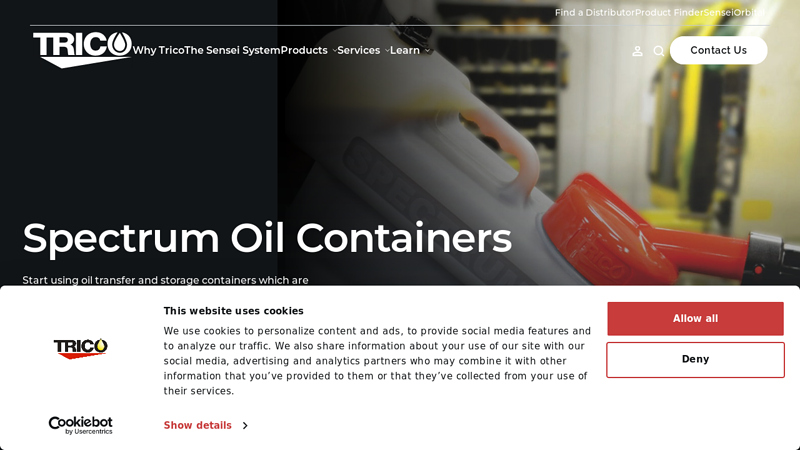 Spectrum Oil Containers, Lubricant Storage