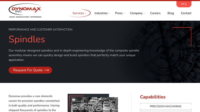 Spindles Design & Build (Block, Cartridge, Speciality, Motorized)