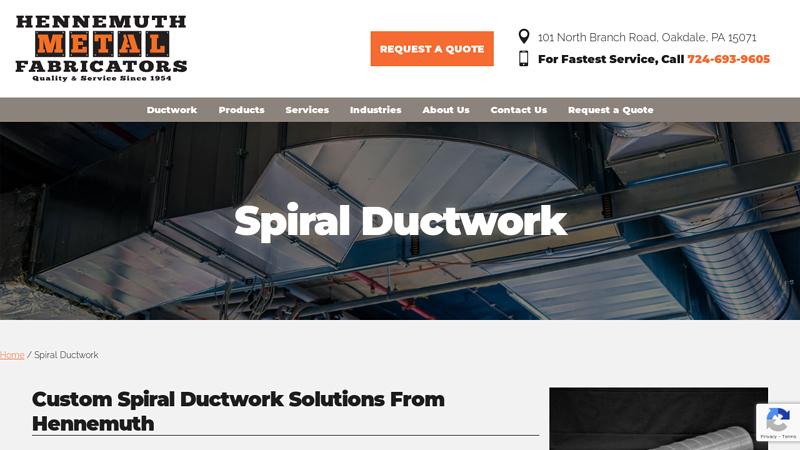 Spiral Ductwork & Fittings